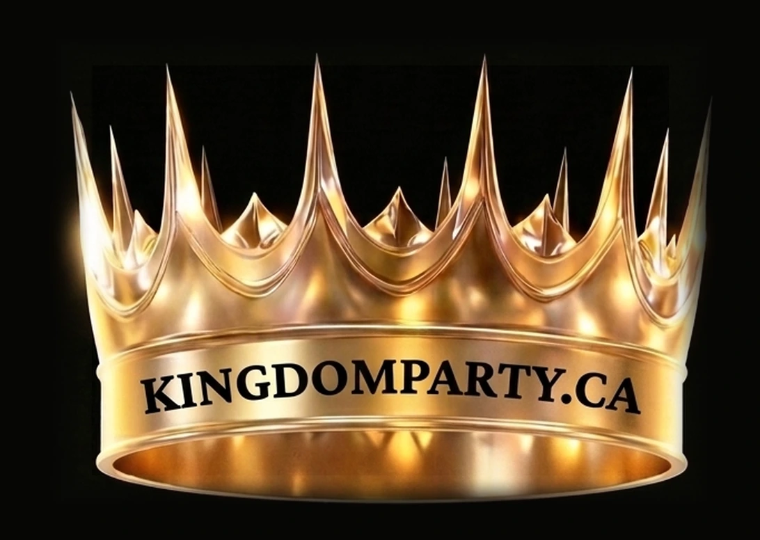 Kingdom Party — golden crown with KINGDOMPARTY.CA on the band